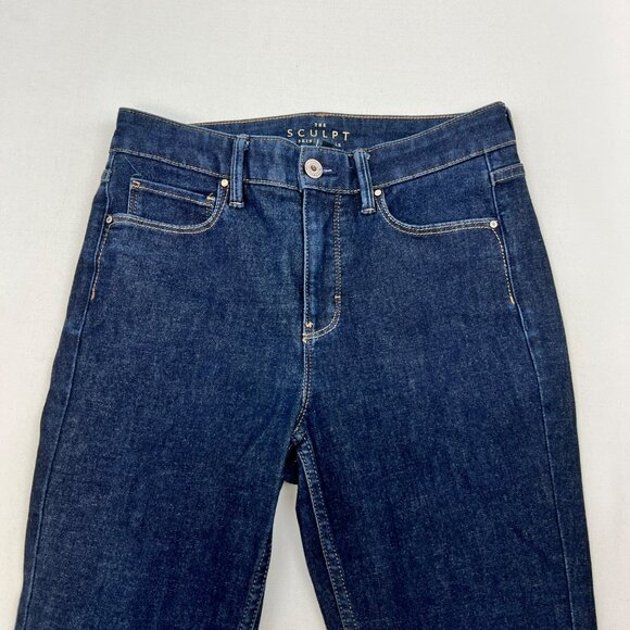 WHBM The Sculpt Skinny Ankle Jeans Dark Wash Mid Rise Size 2 - Picture 3 of 9